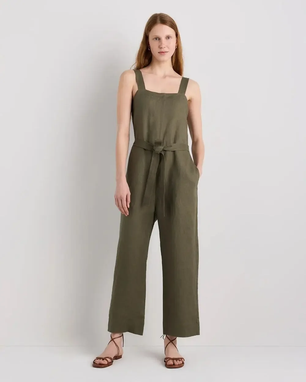 Quince 100% European Linen Square Neck Size S